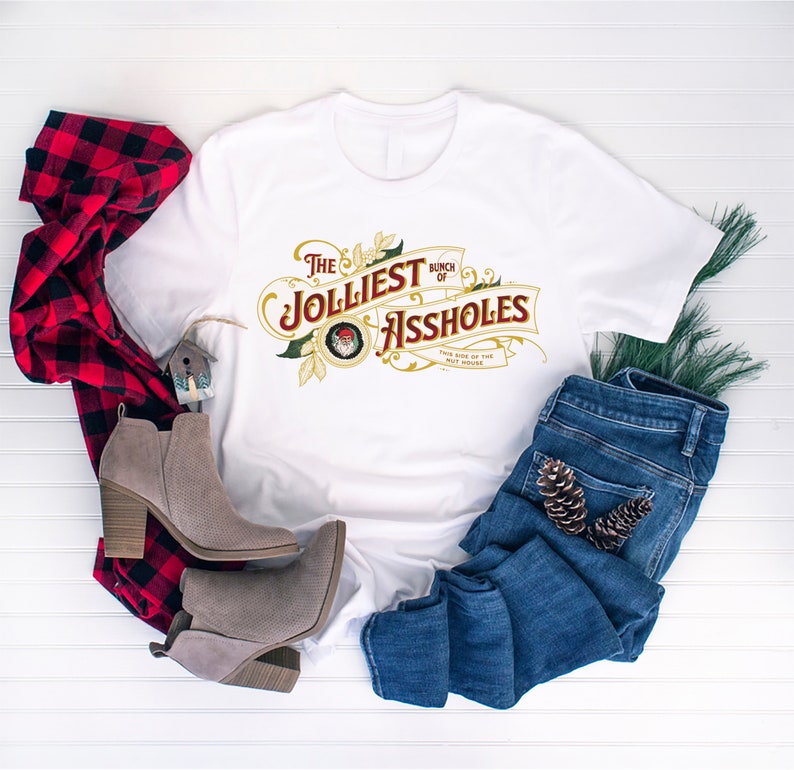 Vintage Jolliest bunch of Assholes PDF/ Vintage Christmas Sublimation designs/ Vintage Christmas PNG PDF/ Vintage Christmas funny tee image 4