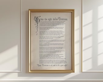 Twas the Night Before Christmas Vintage Print (Digital Download)