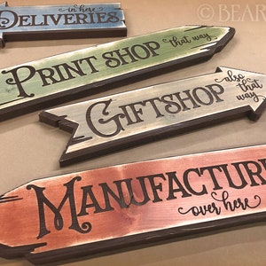 Wood 24-Inch Sign: 30 Colors and Hundreds of Fonts, Choose Your Options to Customize a Personal Direction Sign or Sign Set!