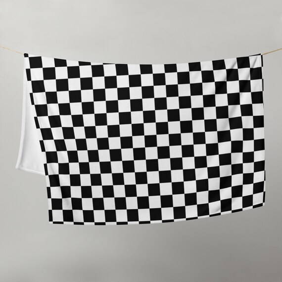 Checkered Throw Blanket Etsy
