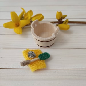 Spül-Set 4tlg. für den Wichtel | Wichtel Zubehör | Wichteltüre | Miniatur | Wichteldeko | Fairydoor | Feentüre | Elfentüre