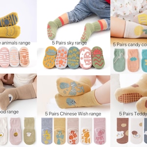 Anti-Slip non slip Baby Boy Girl Toddler Grips Floor Safety Walking Socks cute socks training socks for 12-24months image 2