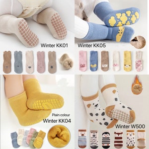 Anti-Slip non slip Baby Boy Girl Toddler Grips Floor Safety Walking Socks cute socks training socks for 12-24months image 3