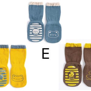 Calcetines antideslizantes para bebé con estampado de animales, ideales para el verano: mezcla de algodón, tallas de 10 a 18 meses. 12-24months E Bundle