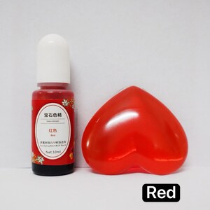Epoxy Resin Color Dye: Liquid Pigment in Squeeze Bottle (10ml) RED
