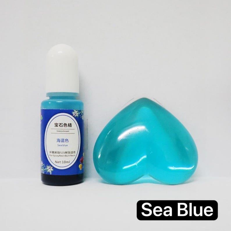 Epoxy Resin Color Dye: Liquid Pigment in Squeeze Bottle (10ml) Sea Blue