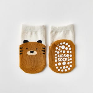 Calcetines antideslizantes para bebé con estampado de animales, ideales para el verano: mezcla de algodón, tallas de 10 a 18 meses. imagen 17