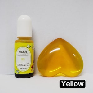 Epoxy Resin Color Dye: Liquid Pigment in Squeeze Bottle (10ml) Yellow