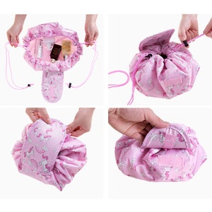 Lazy Cosmetic Bag Travel Makeup Bag Pouch Multifunction Storage Portable Toiletry Bags image 9