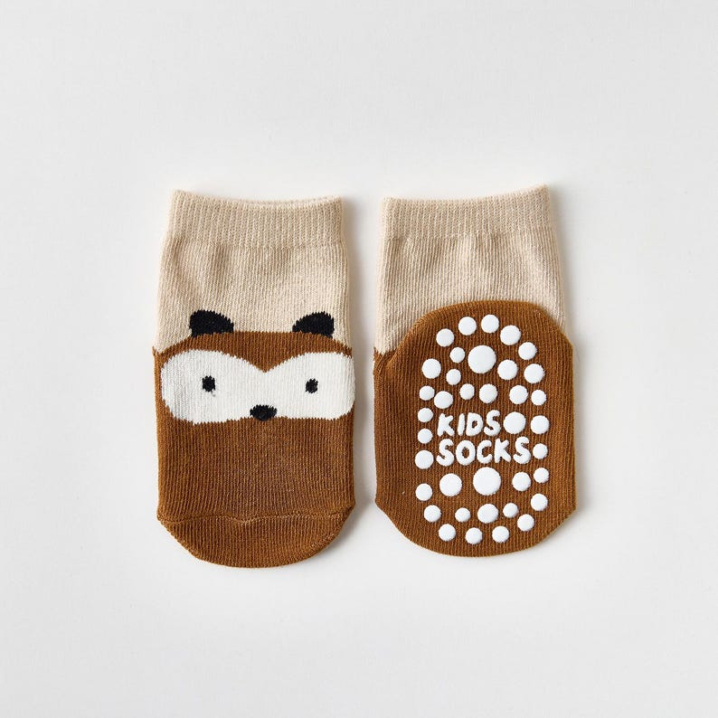Calcetines antideslizantes para bebé con estampado de animales, ideales para el verano: mezcla de algodón, tallas de 10 a 18 meses. imagen 18