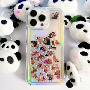 Shaker Phone Case for Shaking Charms,Custom Family Photo Phone Case,Custom Dad/Mom/Baby Face Phone Case for Samsung/Iphobe16 15 14 13 12 11