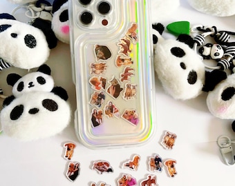 Custom Photo Shaker Phone Case: Acrylic Charms - Samsung & iPhone