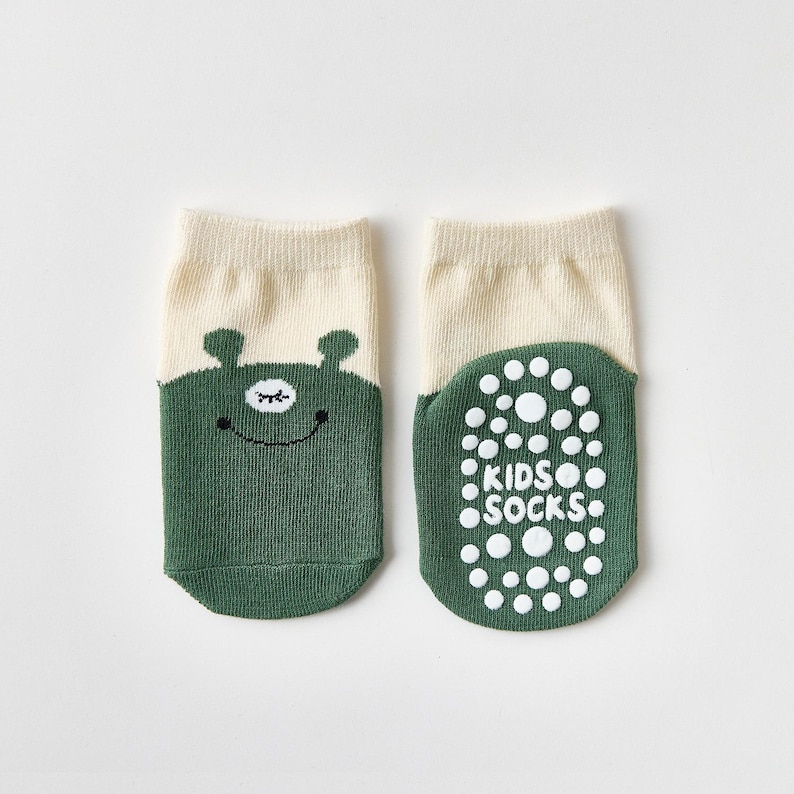 Calcetines antideslizantes para bebé con estampado de animales, ideales para el verano: mezcla de algodón, tallas de 10 a 18 meses. imagen 20