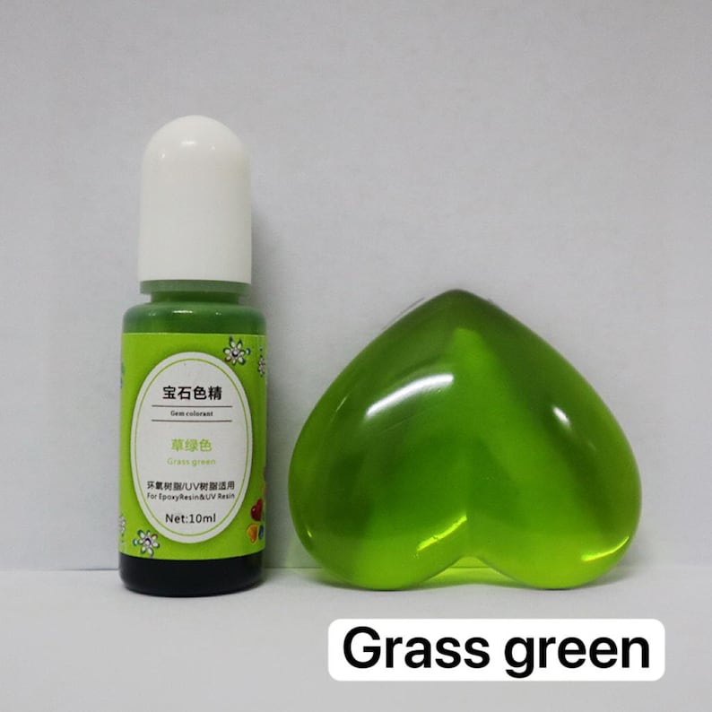 Epoxy Resin Color Dye: Liquid Pigment in Squeeze Bottle (10ml) Grass Green