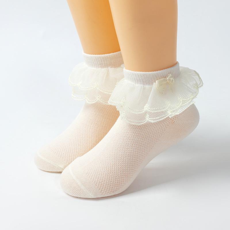 9 Pairs Baby Girl Lace Socks - Ruffle Bow Socks With Eyelet Lace Cuff, Princess Frilly Dress Socks For Newborn, Infant, Toddler (Multicolor)