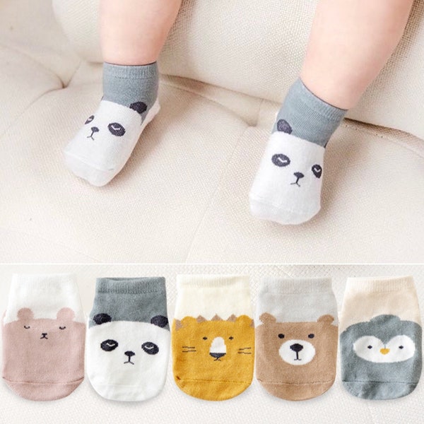 Cute Anti-Slip Animal Soft Baby Socks, Non Slip Toddler, Socks for Babies, Baby Shower Gift Ideas, Kids Socks, Preppy Animal, Walking socks
