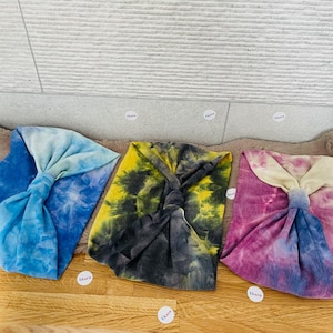 Tie Dye Headband: Wide Jersey Knit, Yoga Workout Headband