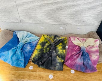 Tie Dye Headband: Wide Jersey Knit, Yoga Workout Headband