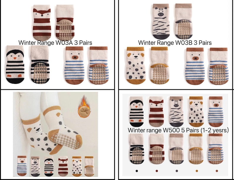 Anti-Slip non slip Baby Boy Girl Toddler Grips Floor Safety Walking Socks cute socks training socks for 12-24months image 4