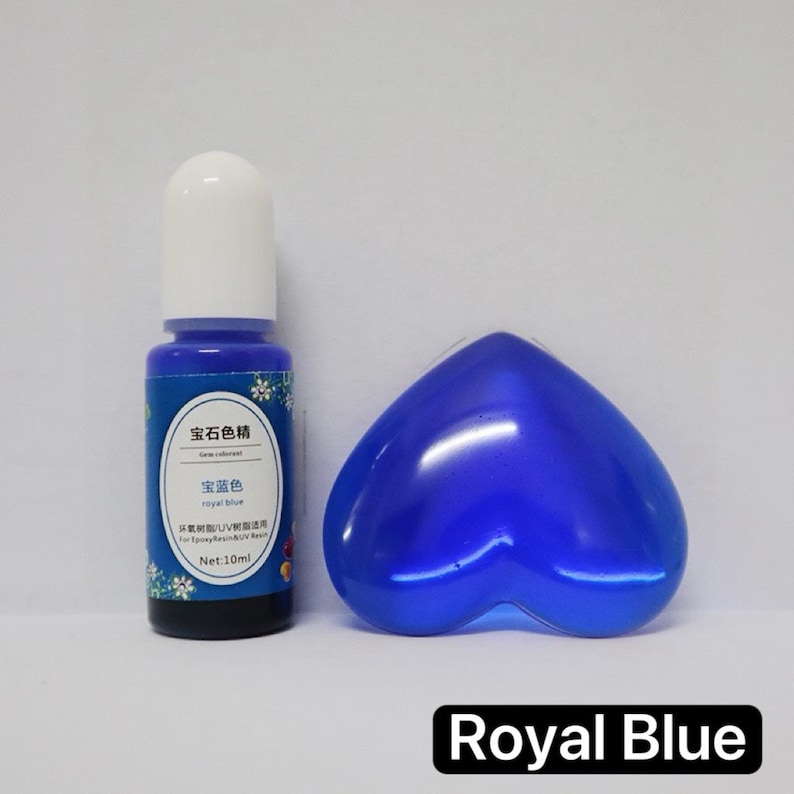 Epoxy Resin Color Dye: Liquid Pigment in Squeeze Bottle (10ml) Royal Blue