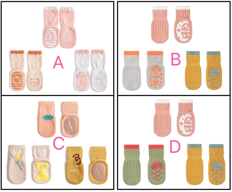 Anti-Slip non slip Baby Boy Girl Toddler Grips Floor Safety Walking Socks cute socks training socks for 12-24months image 8