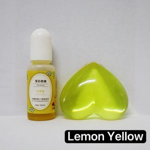 Epoxy Resin Color Dye: Liquid Pigment in Squeeze Bottle (10ml) Lemon Yellow