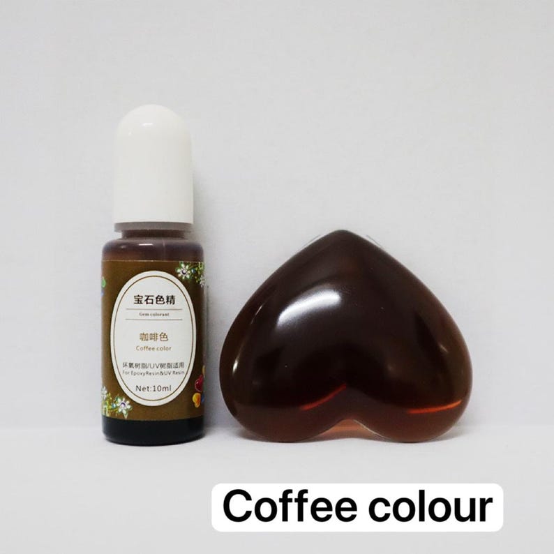 Epoxy Resin Color Dye: Liquid Pigment in Squeeze Bottle (10ml) Coffe Colour