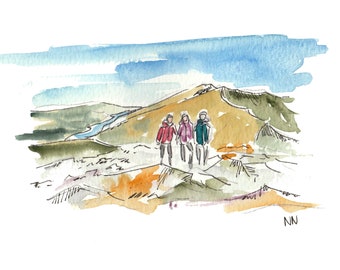 10 minute paintings - Personalised pen & watercolour artworks