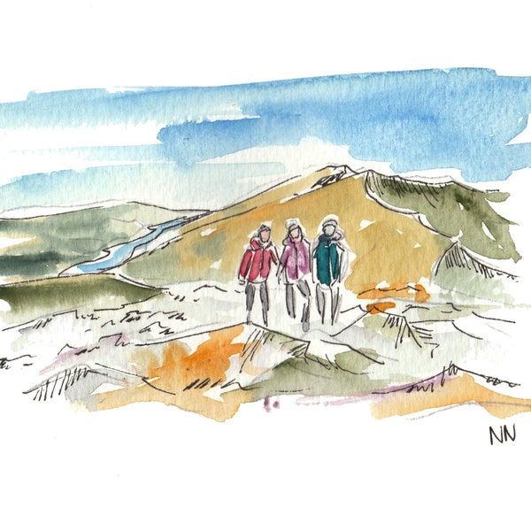 10 minute paintings - Personalised pen & watercolour artworks