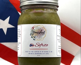 Fresh Authentic Puerto Rican Sofrito - Organic Ingredients - NuYoRican - Recaito