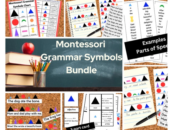 Montessori Grammar Symbols and Sentences Bundle