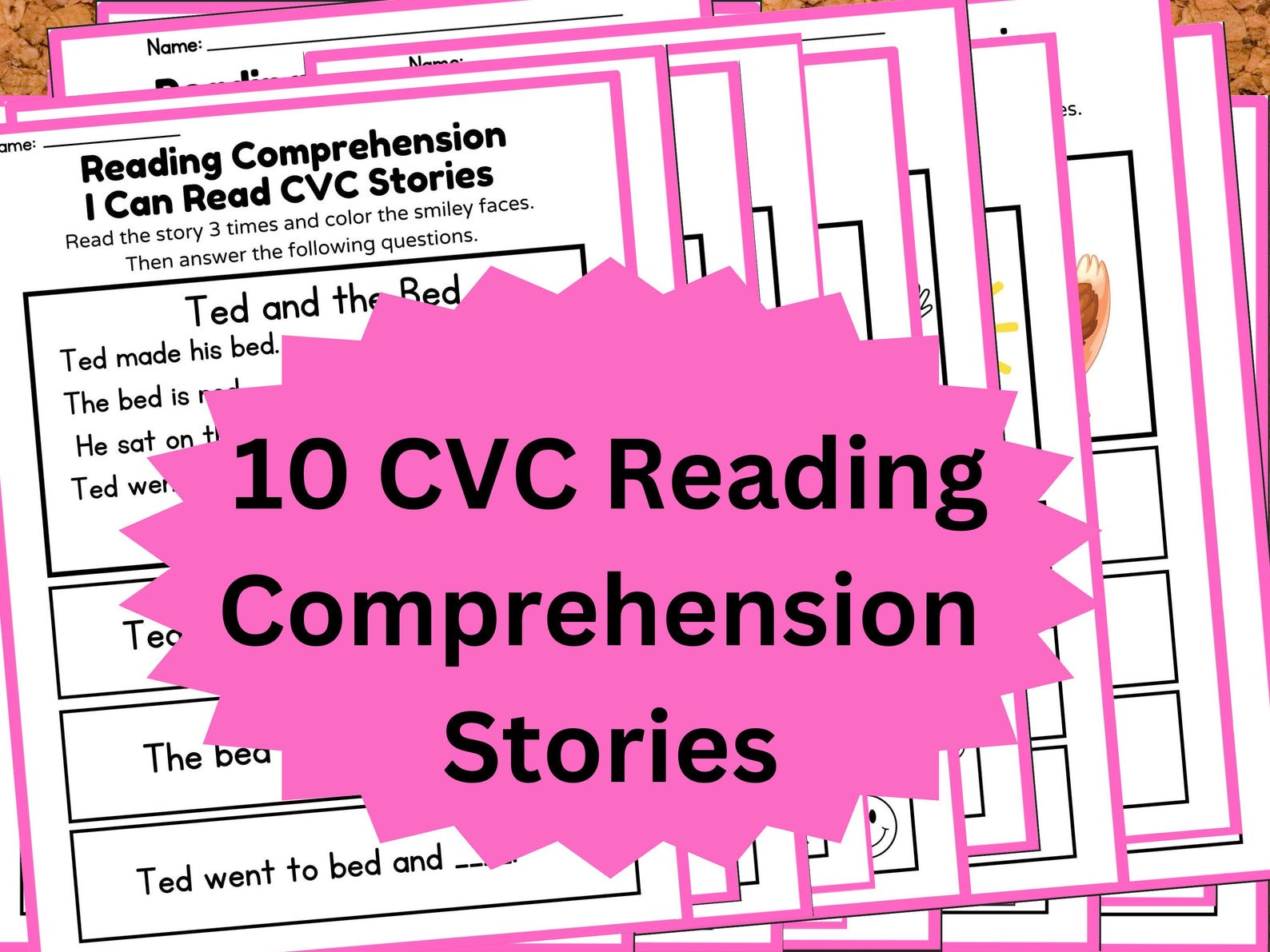 CVC Reading Comprehension Passages - Etsy