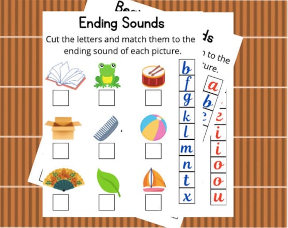 beginning middle and end sound interactive worksheet etsy