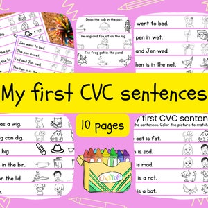 CVC Sentences and Pictures