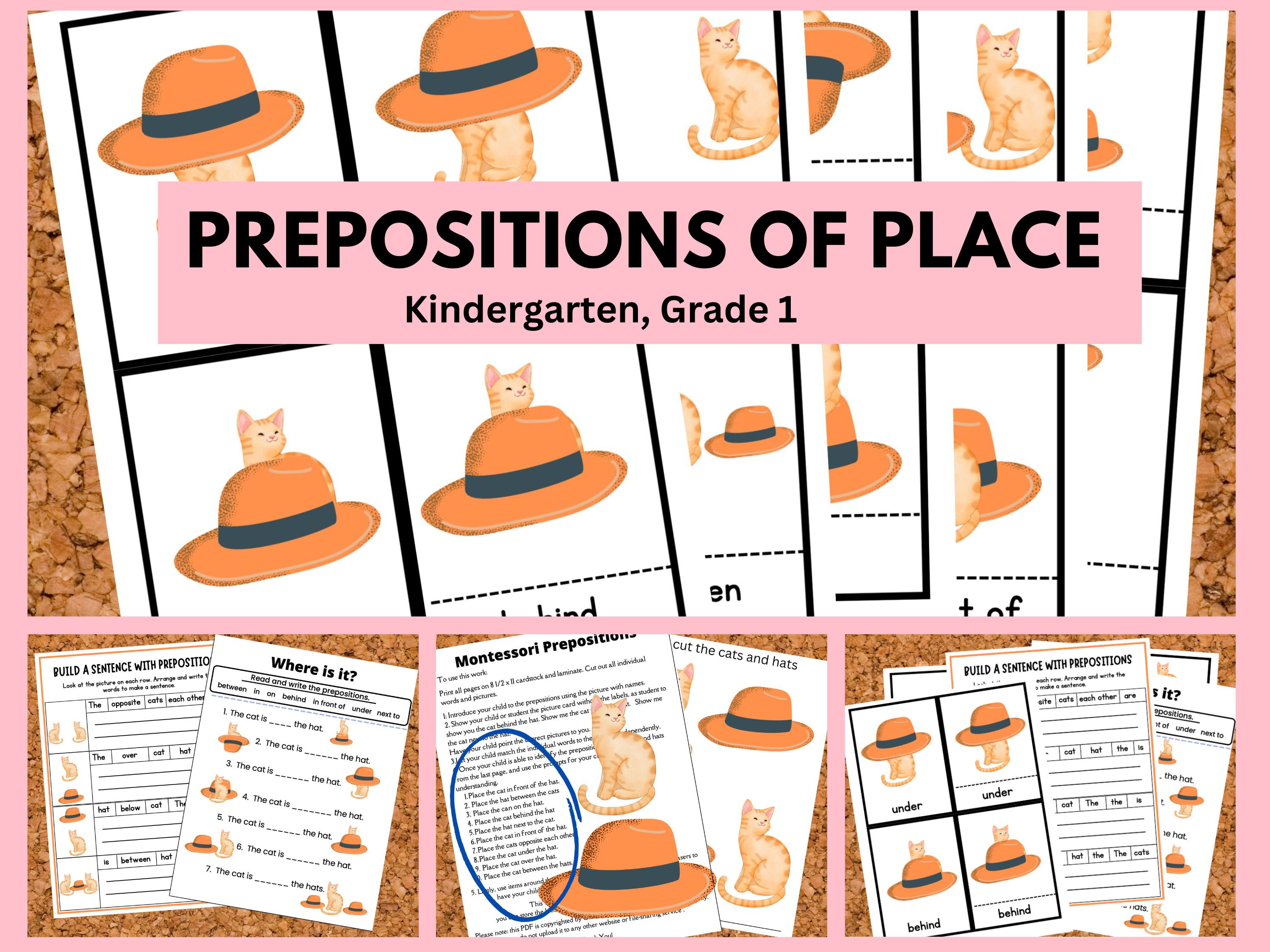 Prepositions of place clipart heart