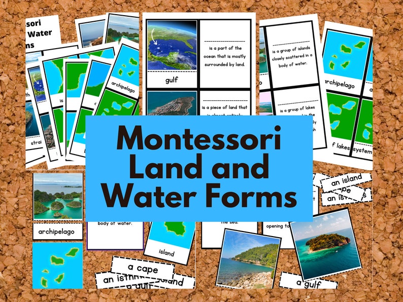 Montessori Land and Water Forms Etsy