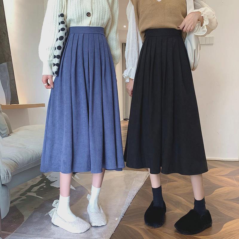 High Waist Pleated Skirt 90's Vintage Long Elegant Skirt - Etsy