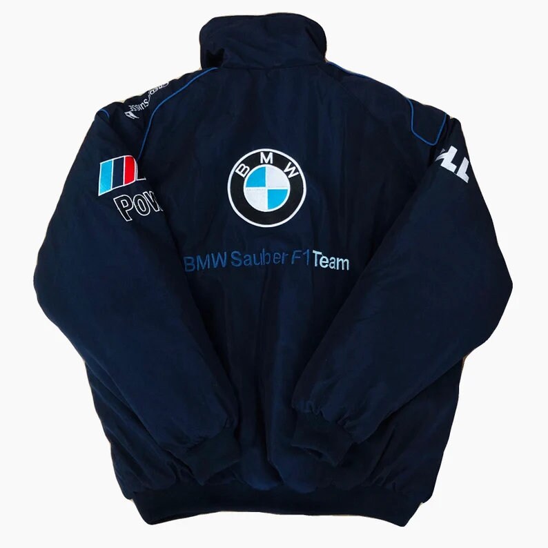 BMW Vintage Racing Jacket F1 Bomber Jacket Embroidered - Etsy