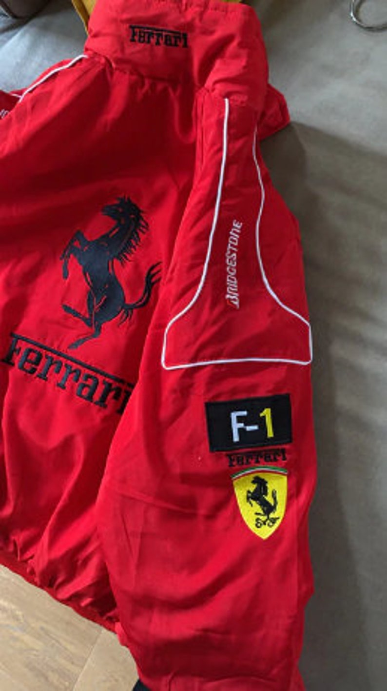 F1 Vintage Racing Jacket Embroidered Nascar Jacket Ferrari - Etsy