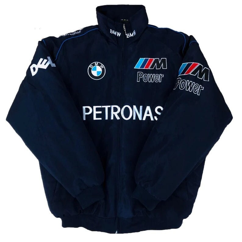 BMW Vintage Racing Jacket F1 Bomber Jacket Embroidered Etsy