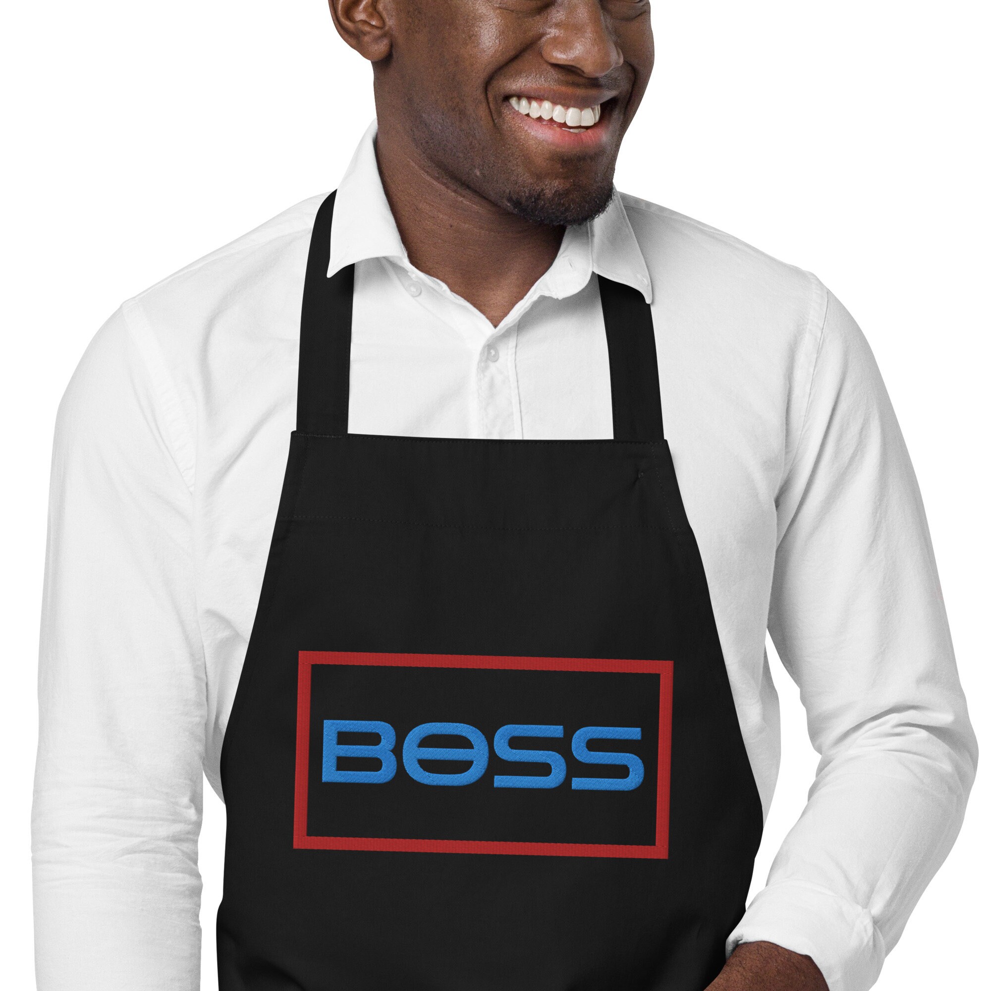 Tablier en Coton Biologique Boss Brodé