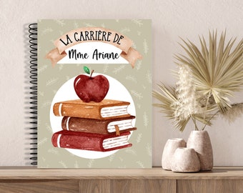 Erinnerungsalbum „Meine Karriere als Lehrerin“ – Buchcover auf Französisch