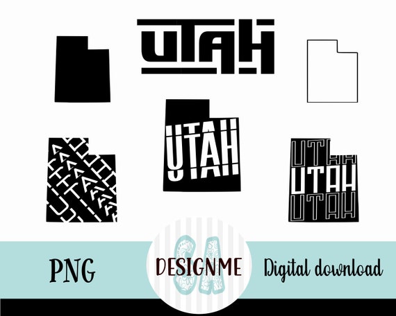 Utah Bundle Png Utah Map and Font Png Utah State Printable - Etsy