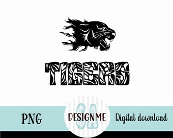 Tigers png, Tigers team, Digital Download, Print Then Cut File, Tigers Logo Sublimation design