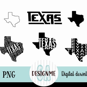 Texas bundle png, Texas Map and Font png, Texas State printable and cutting files, Sublimation Design