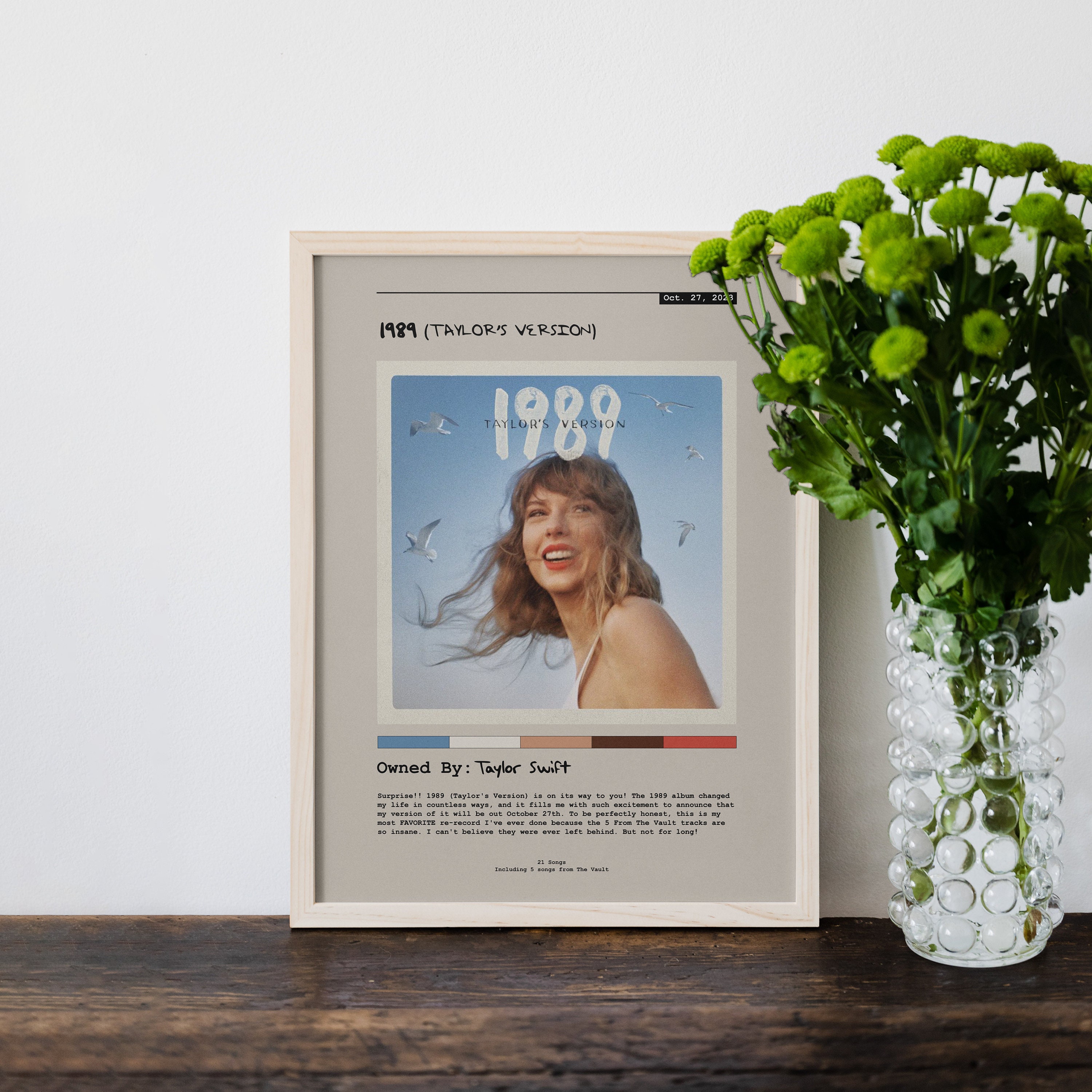 1989 Taylor's Version Scrapbook Wallpaper Taylor Swift The Eras Tour Home  Decor Poster Canvas - Binteez