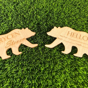 Baby Milestone Cards, Cartelli in legno per pietre miliari, Foto mensili, Regalo baby shower, Oggetti di scena per foto per neonati, Marcatori per pietre miliari per bambini, Bear Themed