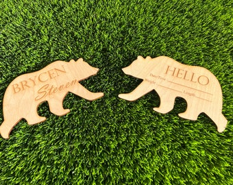 Baby Milestone Cards, Wooden Milestone Signs, Monthly Photos, Baby Shower Gift, Newborn Photo Props, Baby Milestone Markers, Bear Themed