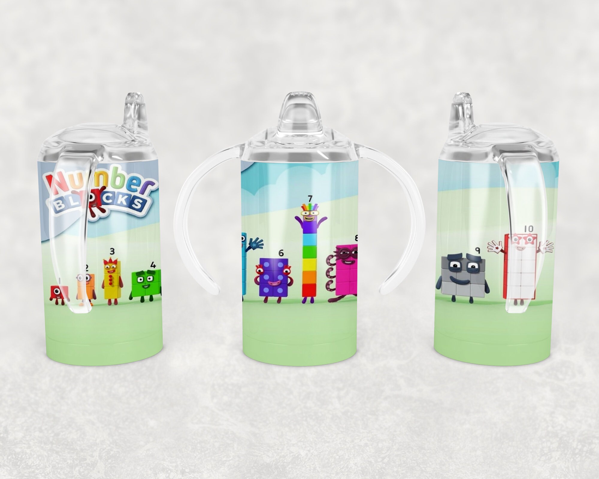 Numberblocks 12 Oz Straight Sided Sippy Cup Sublimation Etsy UK