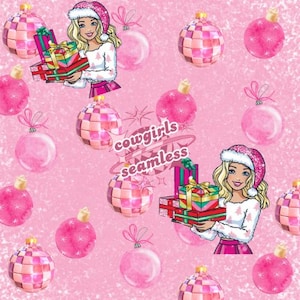 Archivo sin costuras con púas navideñas rosas